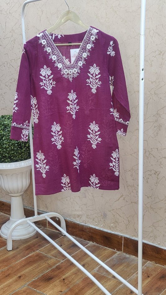 Pure Cotton Short Kurti M4475/FL