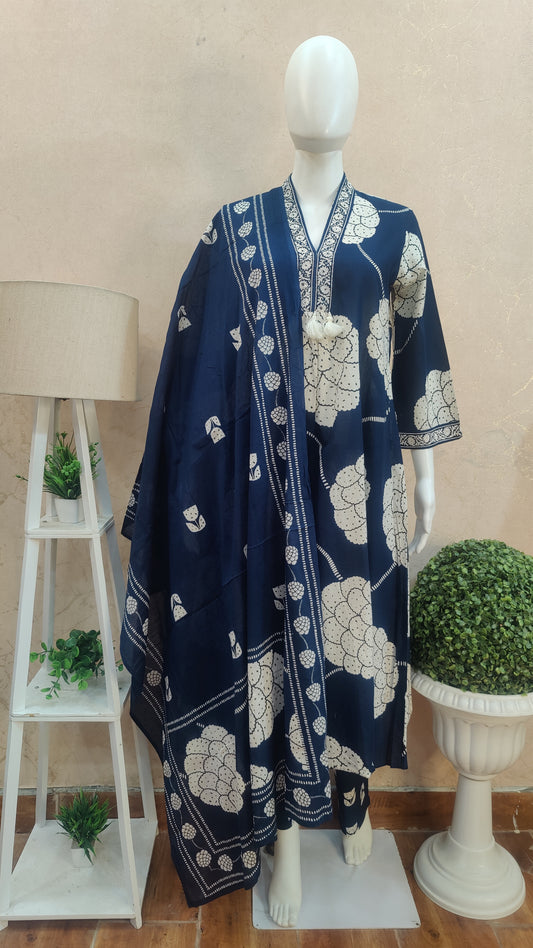 Pure Cotton kurti with pant and Dupatta M9970/GLS