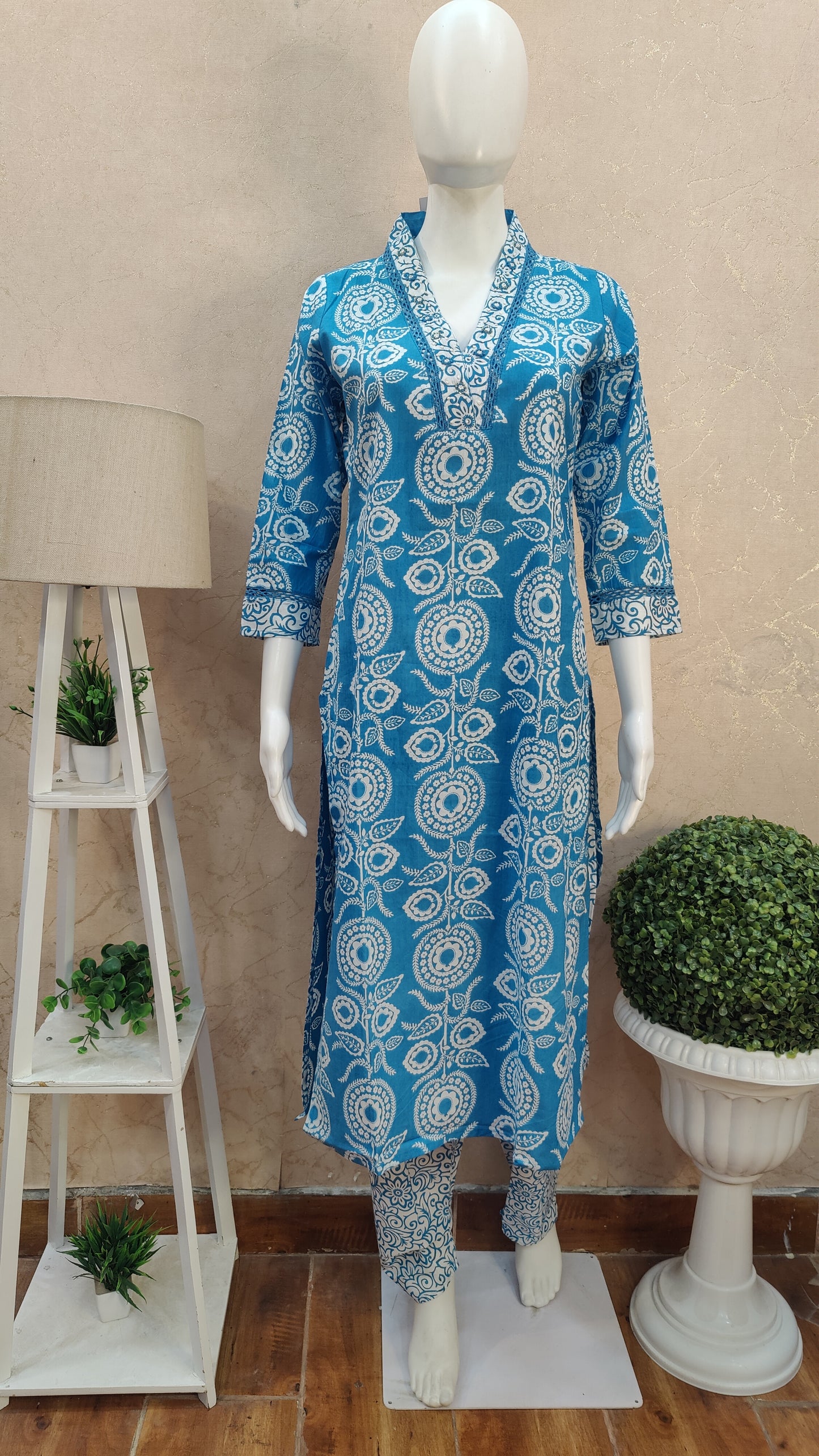Pure Cotton Kurti with pant and dupatta M9920SS
