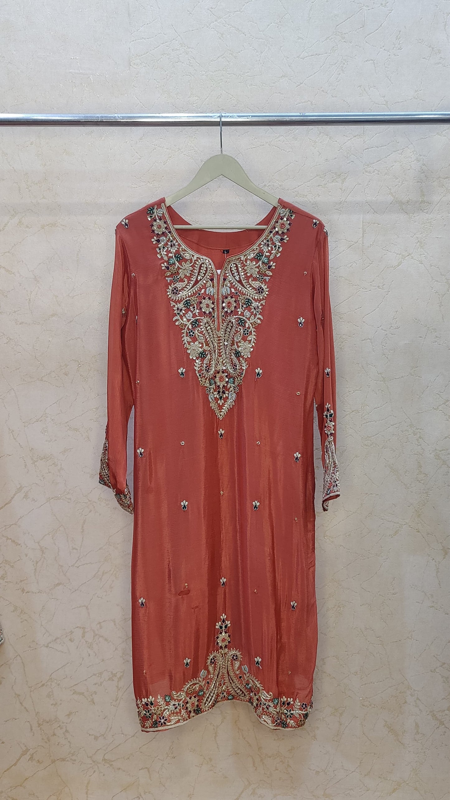 Tissue Silk Sharara set M93795RF