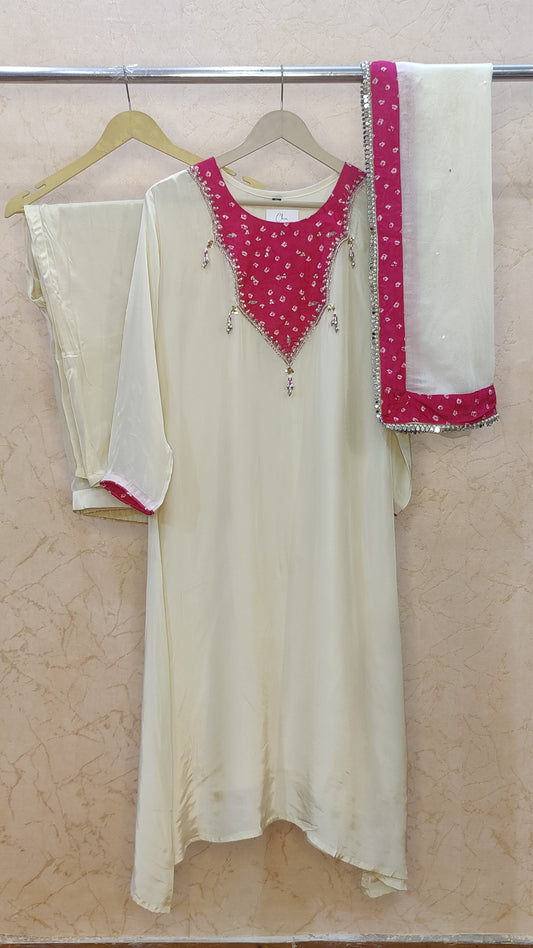 Pure Silk Kurti with pant and dupatta M92300/RF