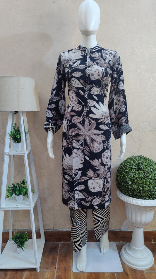 Pure Crape Co-ord set M91525/AUR