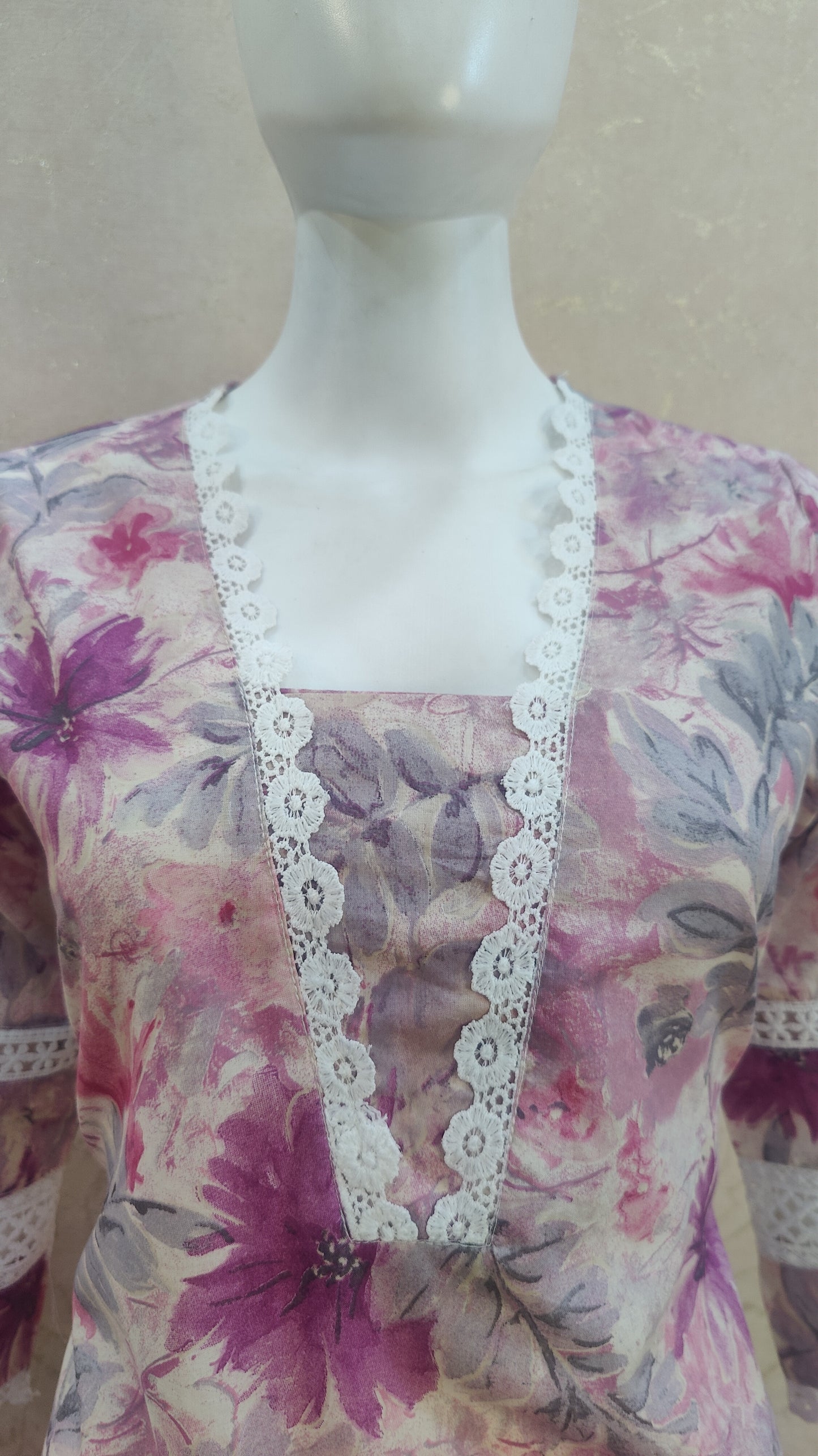Pure Cotton Kurti with pant and Dupatta M1025/AU