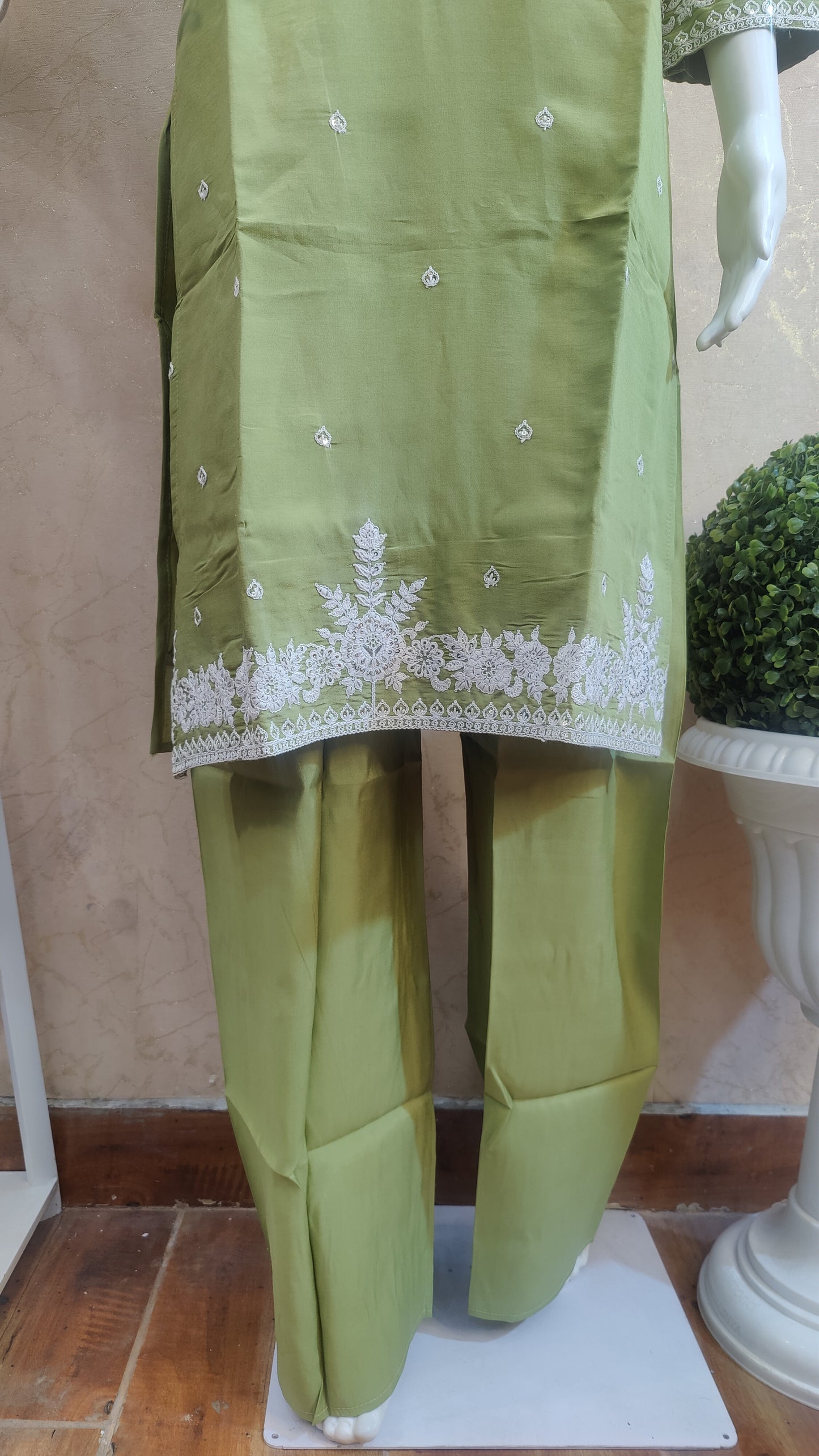 Silk Kurti With Pant And Dupatta M91325LTM