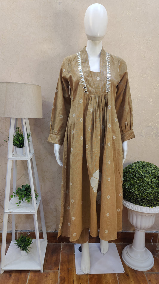 Pure Linen Cotton Kurti with pant M91750FL