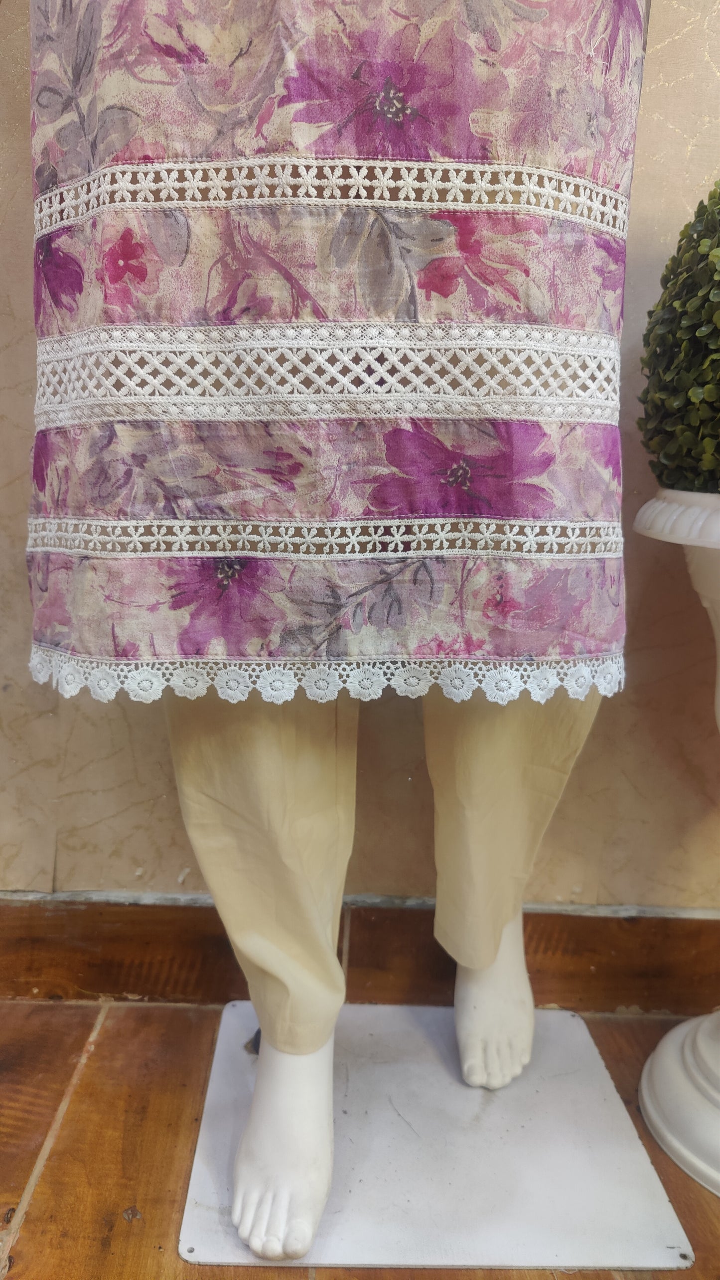 Pure Cotton Kurti with pant and Dupatta M1025/AU