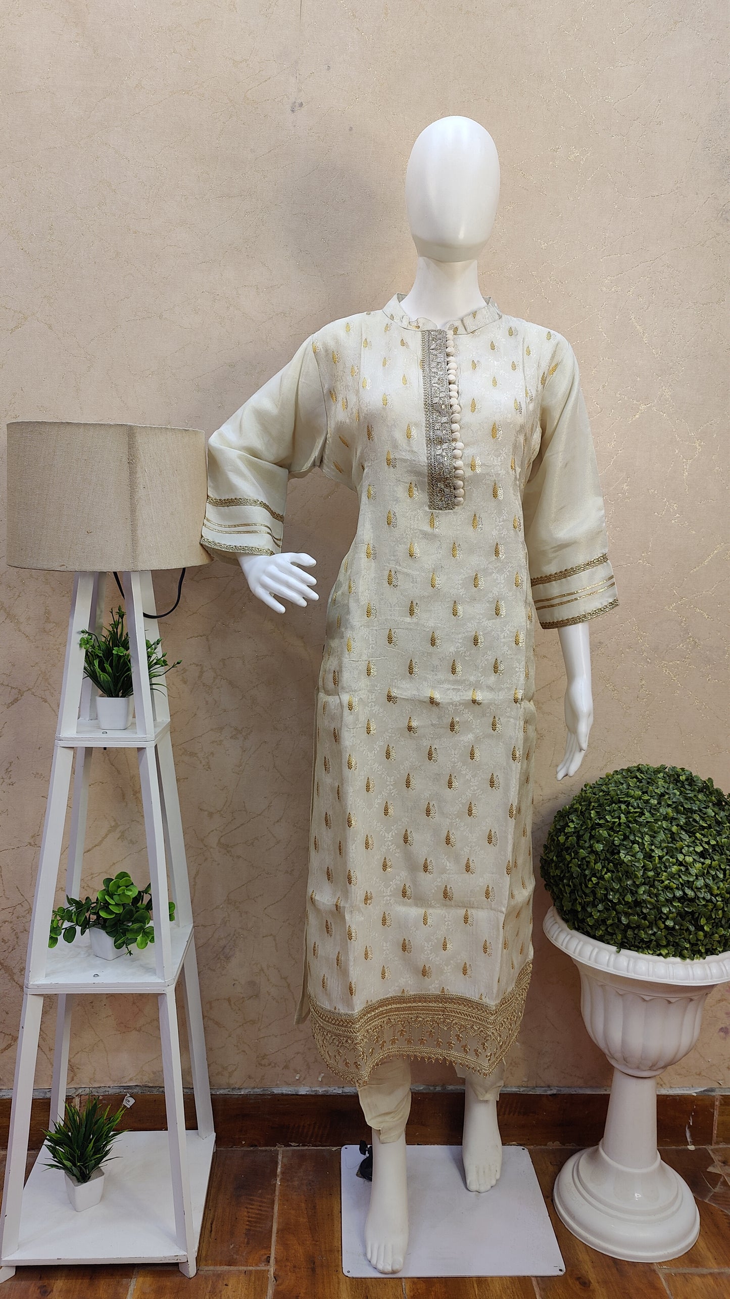 Silk Kurti with pant and Dupatta MAMT91325BASILK