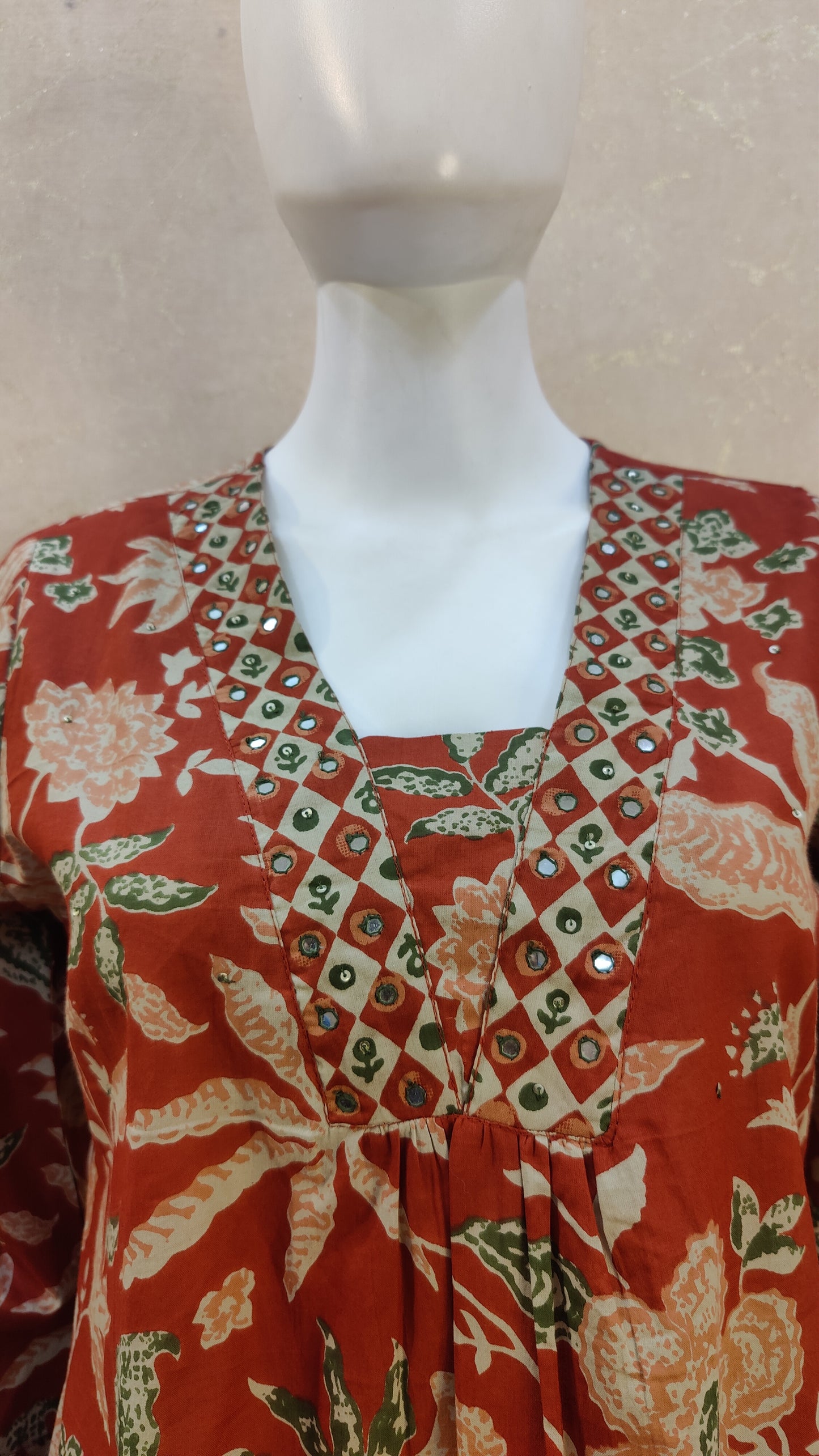 Pure Cotton kurti with pant and dupatta M9945RJP