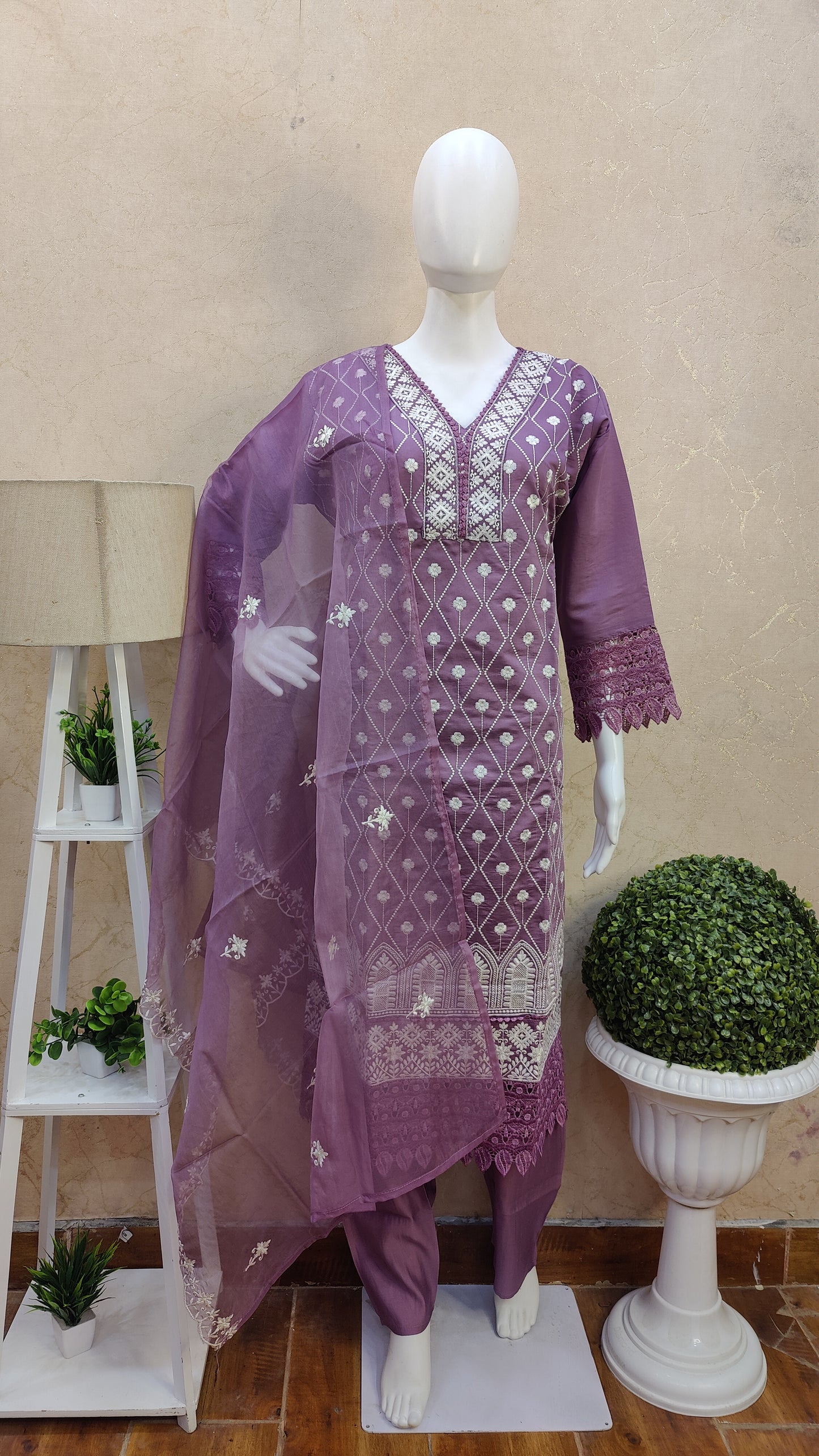 Silk Kurti with pant and Dupatta M997AMTR