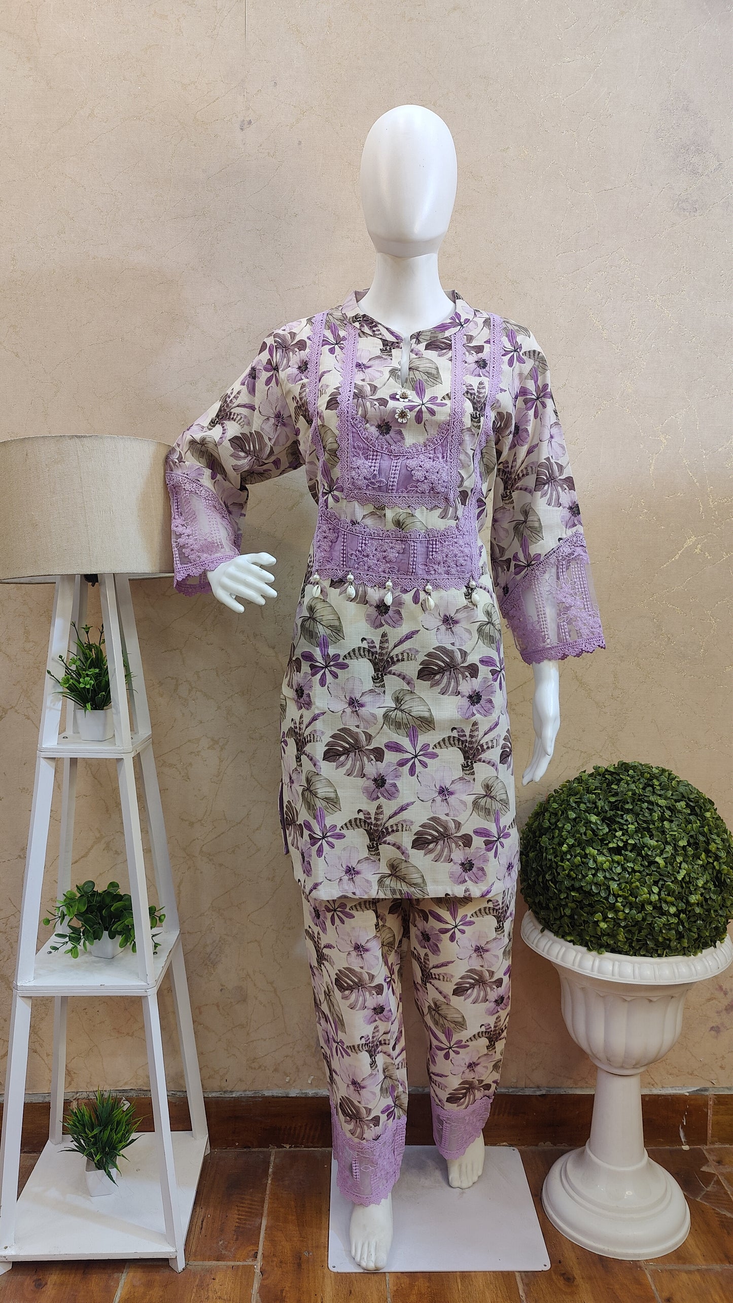 Linen Coord set M91525GBLLILAN