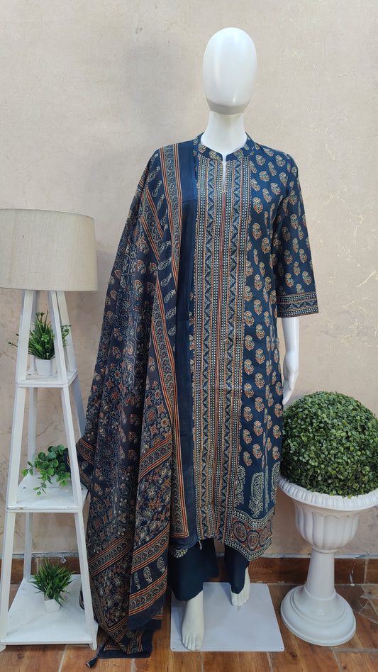 Pure Cotton Kurti with pant and Dupatta M9970SS