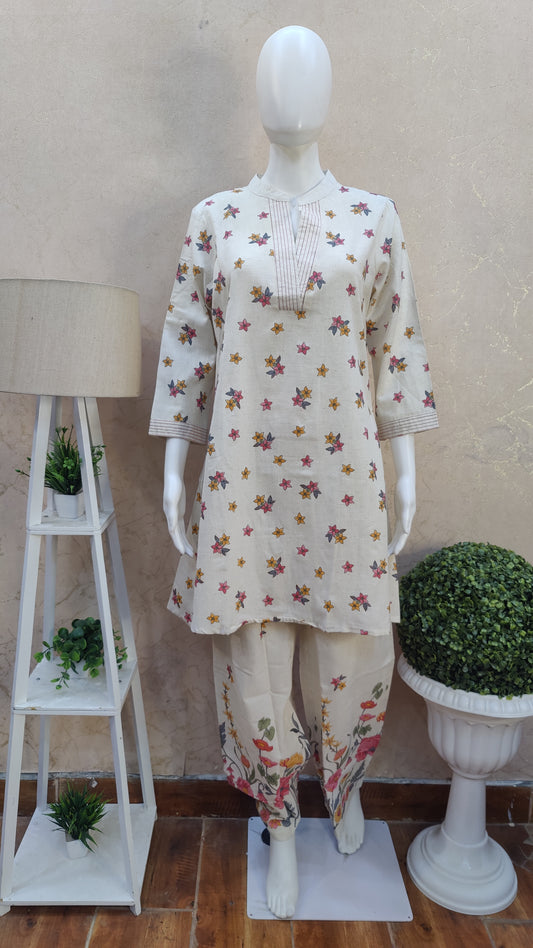Pure Cotton Coord Set M8815AUR