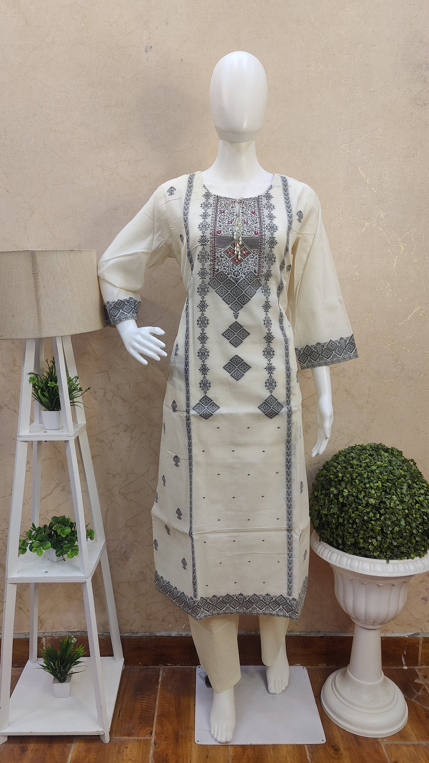 Pure Organza kurti with pant and Dupatta COM91300S44